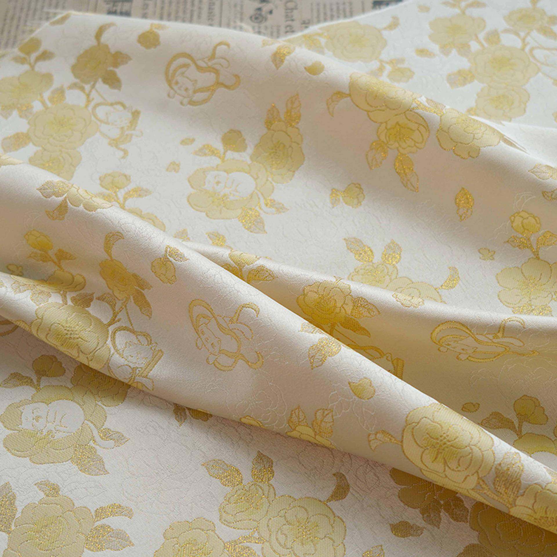 色春夏小清旗新山茶小织猫织面料金袍马甲儿童服提花布LH4808-2时,居家布艺,海绵垫/布料/面料/手工diy,淘宝优惠券,粉丝福利购,淘宝优惠卷