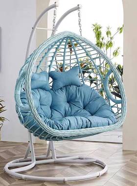 双人休闲家用粗藤篮椅内双人室吊椅吊外休闲秋千摇摇SRCT椅吊户篮