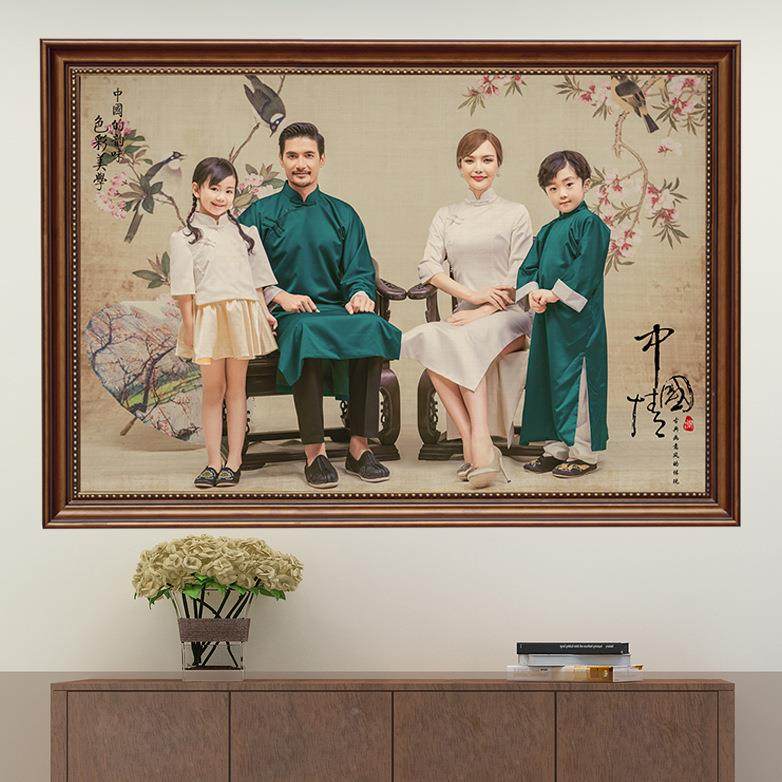 OF9洗照片F75TM9S6相框冲D印大尺寸挂墙中式全家福36加40影楼结照