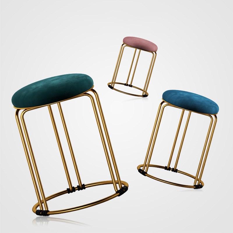 家用圆凳子商用不锈m钢餐桌凳方凳钢筋铁凳可叠放高圆凳套凳高凳