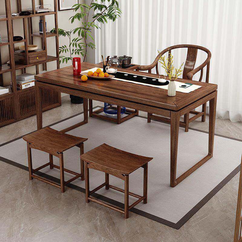 阳台约茶桌椅组实VDZ木客厅家用简小合茶台新型中式极简小户茶几
