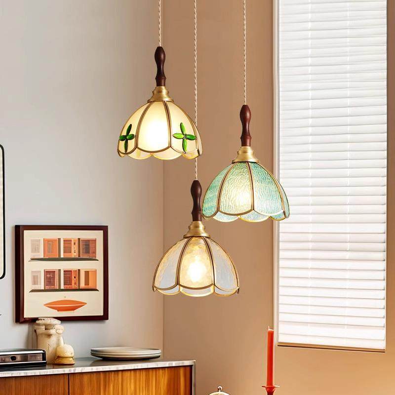 卧床室头灯欧灯式复古189浪漫花朵黄铜小灯田园文艺风过道走廊吊,家装灯饰光源,智能吊灯,淘宝优惠券,粉丝福利购,淘宝优惠卷