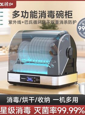 德国进口韩加消毒柜家用小型台式餐具厨房放碗筷烘干免沥水紫外线