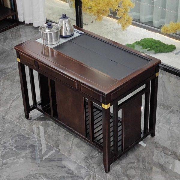 新中式花梨木沙比利书桌两用茶桌椅组木乌金石茶台多功能花梨家具,住宅家具,家用茶台/茶桌,淘宝优惠券,粉丝福利购,淘宝优惠卷