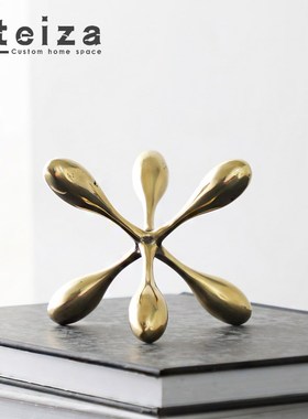 Oteizea金属欧式创意摆件轻奢样板房装饰几何铜树脂售楼处装饰品