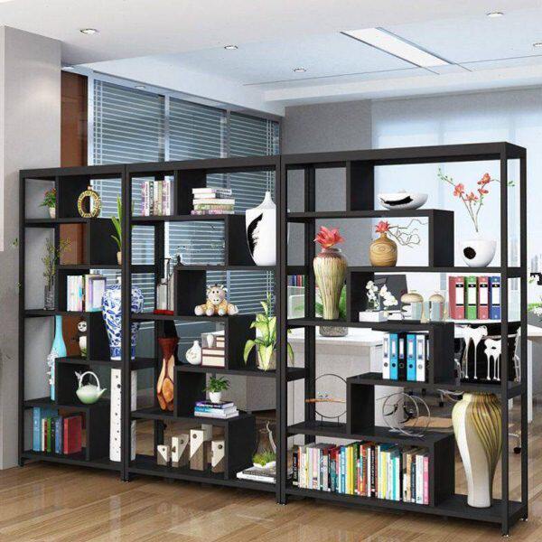 办公室隔断屏风餐厅花架置物架现代简约工业风铁艺书架展饰品架子