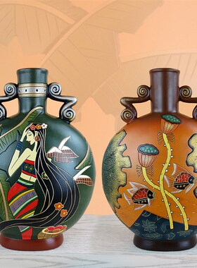 新中式客厅博g古架玄关装饰品 酒柜电视柜创意家居摆件 陶瓷工艺