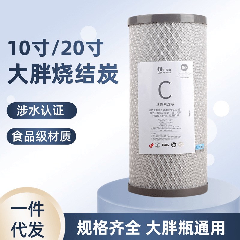 10寸大胖滤芯烧结活性炭棒20A寸折叠棉复合全屋中央前置过滤器通