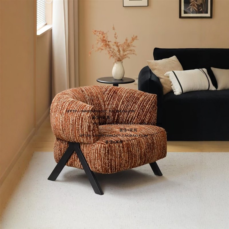 北欧单人沙发椅轻奢懒人现代简约休闲椅L阳台躺椅小户型客厅家具