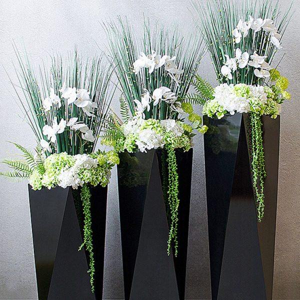 现代简约玻璃钢落地大花瓶插花艺样板间家居软装饰品几何菱形花器,家居饰品,花瓶,淘宝优惠券,粉丝福利购,淘宝优惠卷