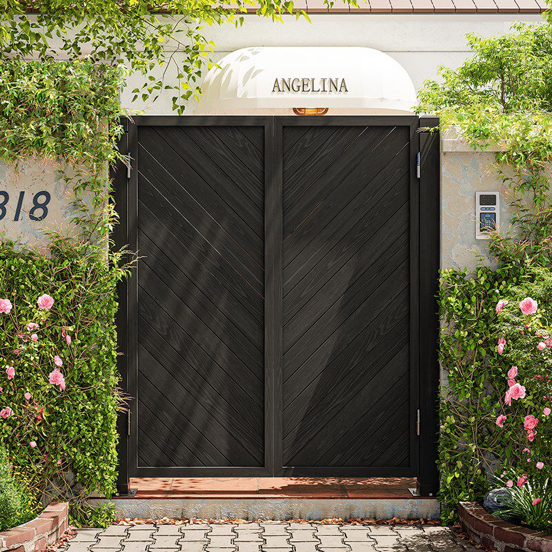 别墅花园防腐木门户外庭院子入y户木头栅栏门室外田园园艺围栏小