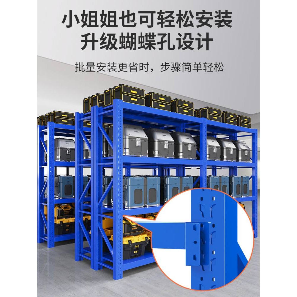 储物仓储货架家用置物架多层货物仓库角钢储物架快递架子组装铁架