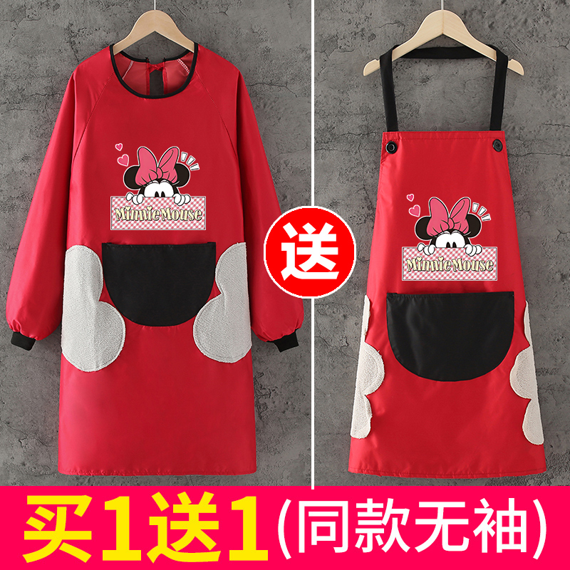 罩衣家用厨房长袖围m裙防水防油网红时尚爆款2021新款女做饭工作
