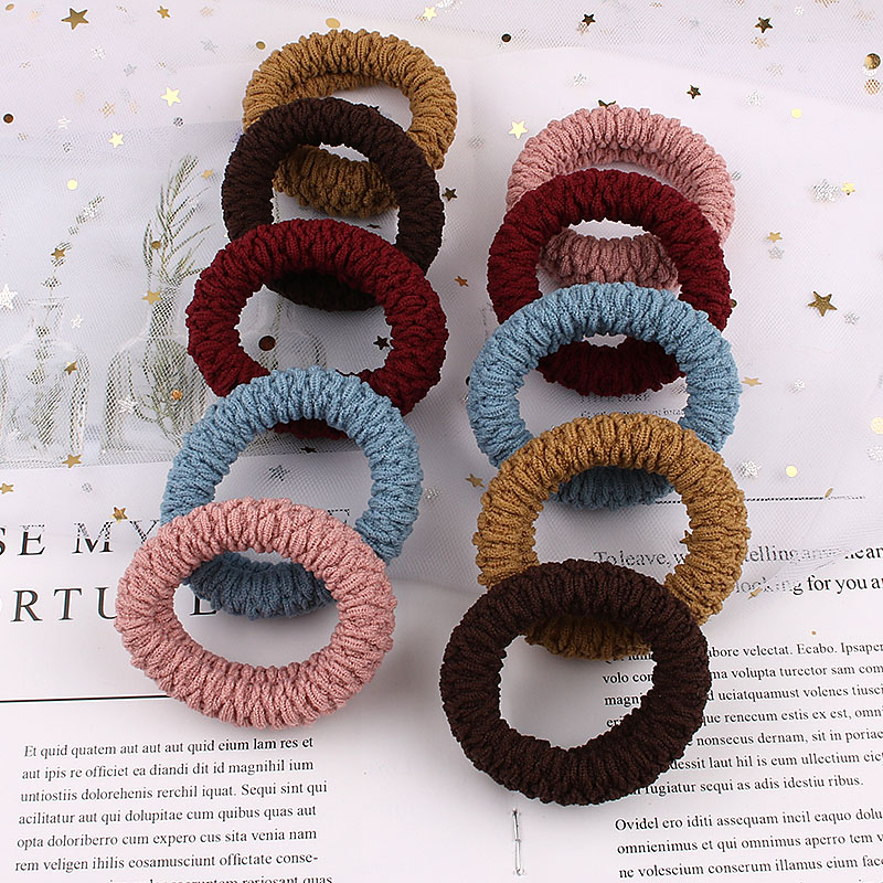 头绳橡皮筋女扎头高弹力耐用网红加粗发绳简约Q绑头发皮套黑色发