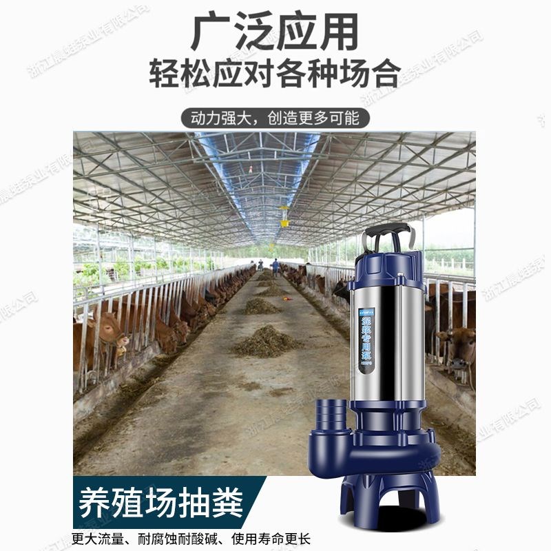 化粪沼气池厕所抽泥沙无堵塞工地污水泵养殖场清淤泥X抽泥浆泵鱼