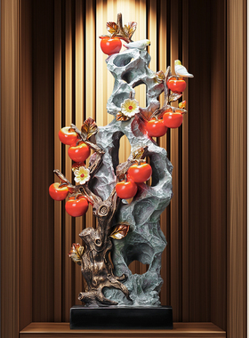 入户玄关太湖石大摆件电视柜壁龛客厅装饰落地造S景竖高雕塑艺术