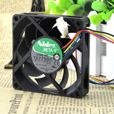 原装Nidec TA275DC C35598-35 GFOX 7cm 7015 12V 0.48A 四线风扇