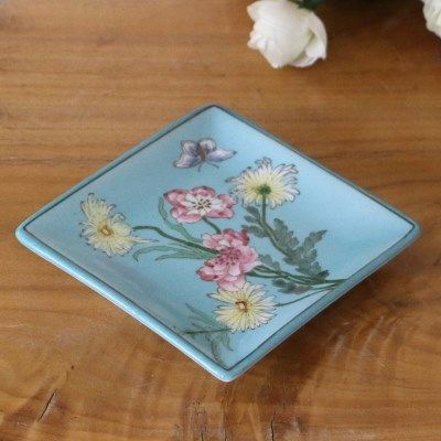 11.5cm新中式手工香皂盒酒店浴室肥皂碟陶瓷创意咖啡杯垫方形碟子,家庭/个人清洁工具,皂盒,淘宝优惠券,粉丝福利购,淘宝优惠卷