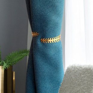 轻奢树叶窗帘绑带柔性合金随意折新房软装饰客厅卧室窗帘扣