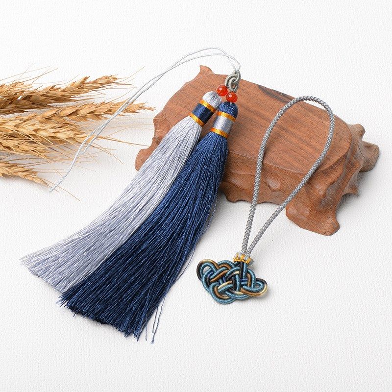 吉祥结中国结流苏双色双穗子流苏汽车挂件中X国结葫芦挂件