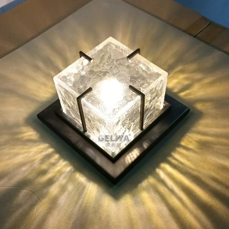 户外防水草坪f灯别墅庭院景观不锈钢水纹玻璃柱头灯台灯酒店售楼