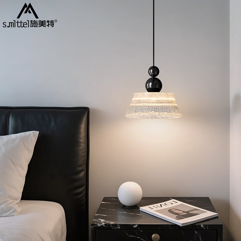 极简卧室床头吊灯2025新款轻奢B高级感客厅沙发边小吊灯可升降伸