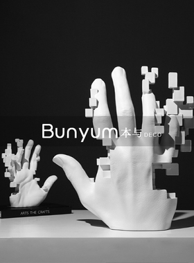 现代创意艺术马赛克手掌雕塑摆件轻奢家居样板间T客厅玄关软装饰