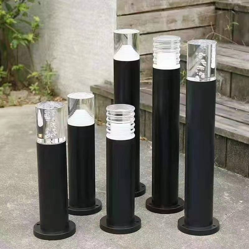 现货led户外草坪庭院灯7W亚克力圆柱形气泡景观草地灯源头厂家