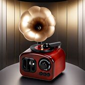 音乐盒留声机老式 发条八音盒摆件旋转跳舞儿童女孩生日礼物水晶球