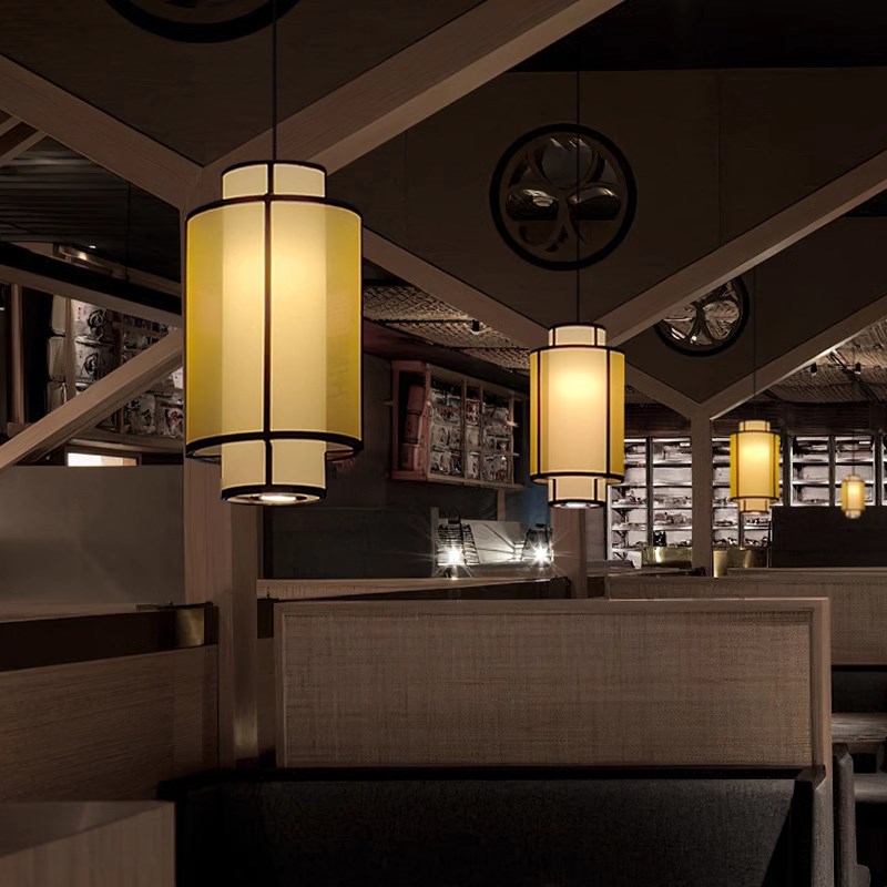 中古火锅店吊灯仿古餐饮包间复古禅意茶室饭店卡座日.式吧台灯具