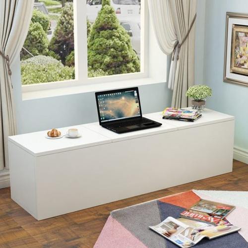 上翻门储物柜床尾收纳柜卧室阳台飘窗矮柜子翻盖门拼接床边长地柜