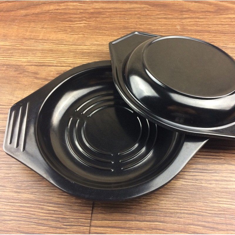 耐高温砂锅托盘底座石锅底托密胺垫子F加厚隔热防烫餐垫商用黑碟