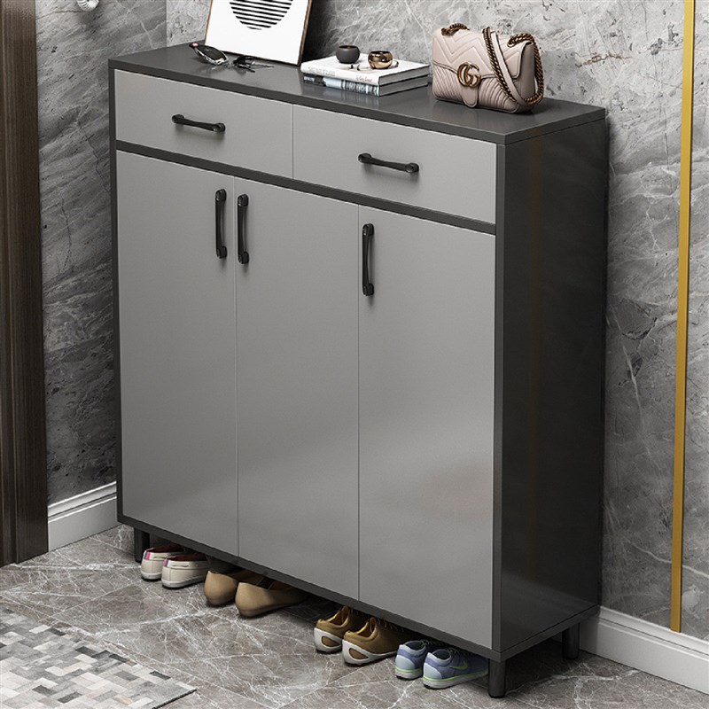 入户鞋柜家用门口靠墙一体进门2025新款玄关小窄收纳.储物柜鞋架