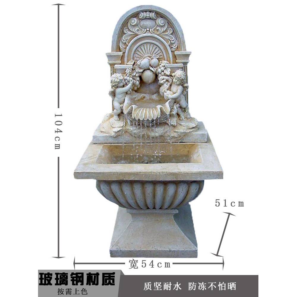 欧式家居装饰摆件天使喷水池庭院花园门厅阳台流水喷泉风水摆设