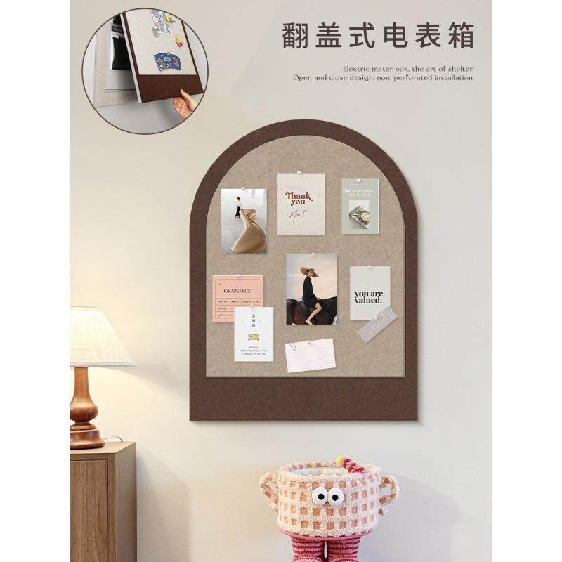 法式中古风毛毡遮挡电表箱装饰画客厅免打孔自粘遮丑配电箱盒挂画