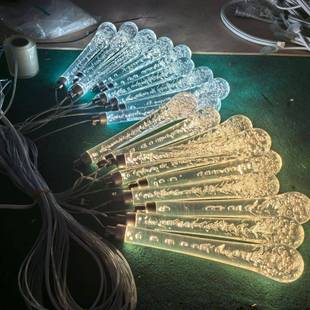 婚庆吊顶装饰灯串亚克力水滴吊灯婚礼场景布置道具LED串灯氛围