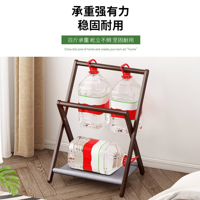 衣帽架折叠落地卧室床边晚上放衣服不占空间实木衣物收纳架子