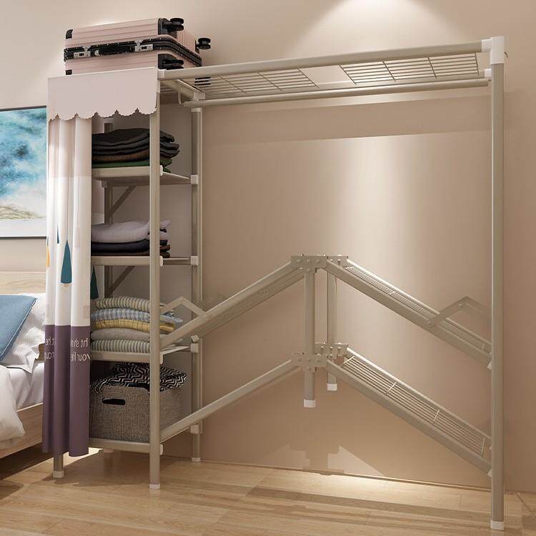 免安装折叠简易布衣柜家用卧室出租房衣橱结实耐用全钢架加粗加厚