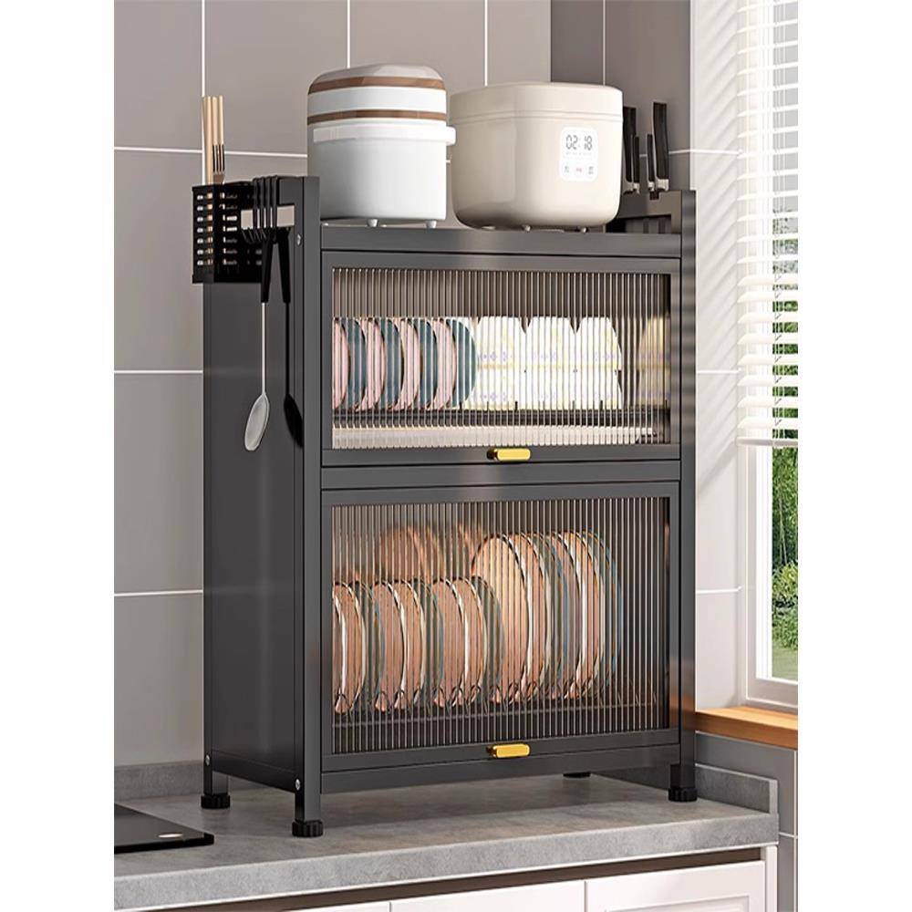 厨房多功能置物架子多层台置式碗盘沥水架碗架家用碗柜碗筷收纳盒