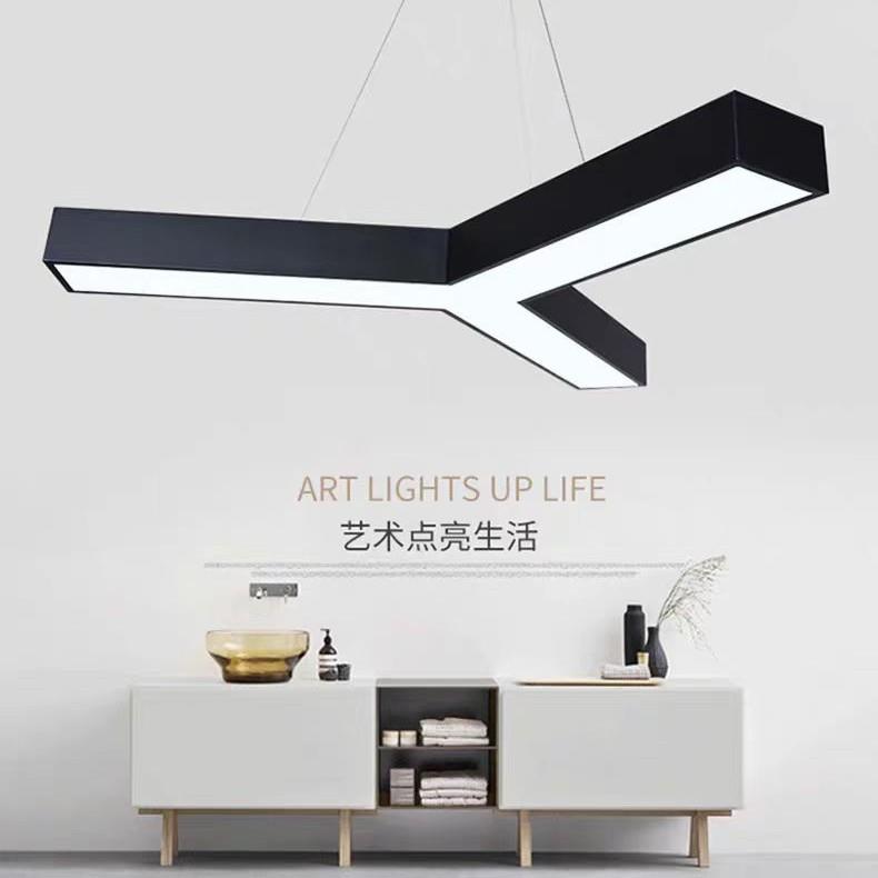 创意Y形人字形异型led吊灯代简约餐厅办公室可拼接吊线灯办公吊灯