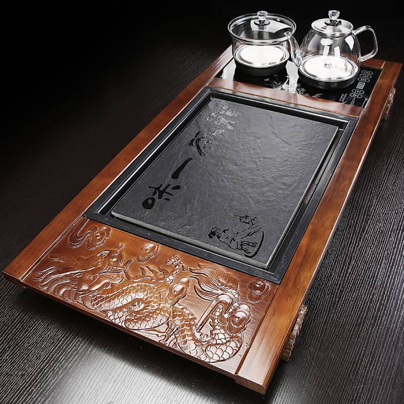 茶盘全自动一体套装整块实科技木家用新款智能茶海茶台烧水壶茶具