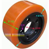 2吨STILL电动堆高叉车前轮支撑轮310 102 聚氨酯包胶轮胎轱辘