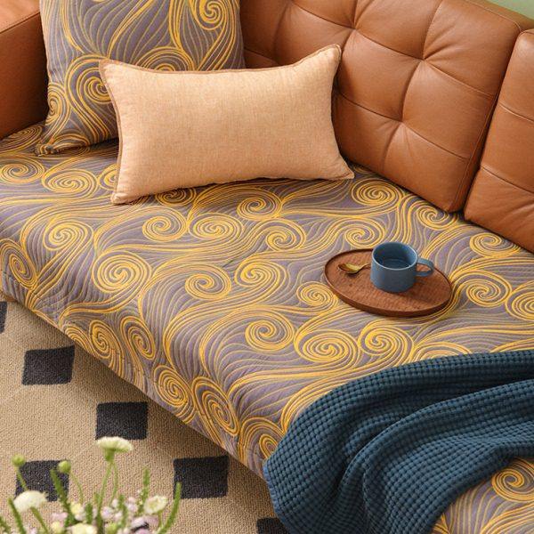 阳春小镇沙发垫沙发巾棉四季通用高端轻奢防滑高级感高档盖布定制,居家布艺,沙发垫,淘宝优惠券,粉丝福利购,淘宝优惠卷