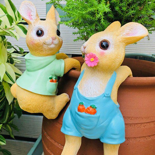 户外兔子挂件创意花盆挂饰史克森动物花园庭院造景装饰工艺品摆件,家居饰品,户外/庭院摆件,淘宝优惠券,粉丝福利购,淘宝优惠卷
