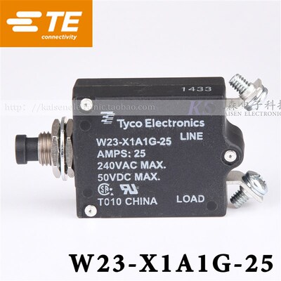 Tyco TE W23-X1A1G-25 25A 6-1393246-9 UL CSA 过载保护断路器