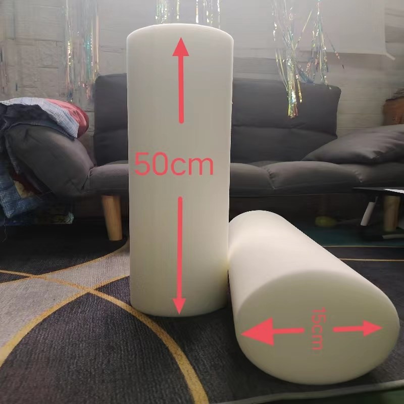 圆柱形抱枕海绵圆l形方便枕手枕腰舒服枕腰靠中高密度沙发海绵定