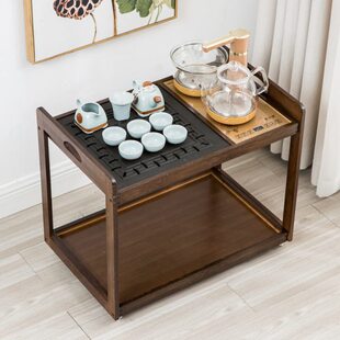 移动茶几茶台小茶桌客厅沙发边几矮款茶车家用茶具茶盘一体泡茶台