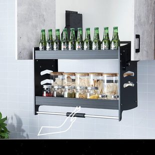 升降拉篮800吊柜750下拉蓝600橱柜收纳得500上柜置物架650升降机