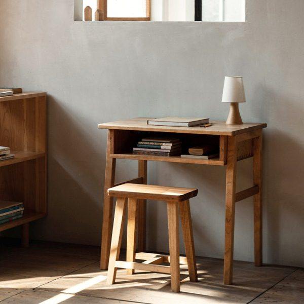 MUMO木墨 好好课桌 简约现代书桌书房卧室樱桃木实木收纳写字桌子