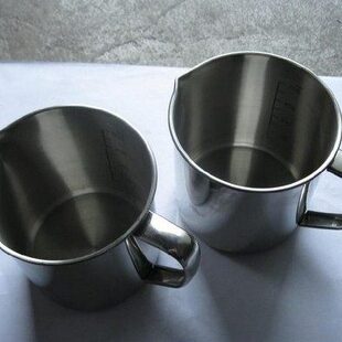 不锈钢量杯500ML带刻度厨房烘培/量杯量匙牛奶杯咖啡拉花杯